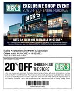 Dicks 20% off coupon